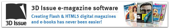 3D Issue e-magazine software Creating Flash & HTML5 Digital Magazines and eBooks