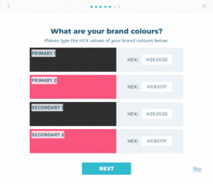 Brand Wizard Color Selection