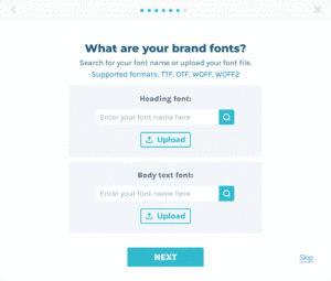 Brand Wizard Font Selection