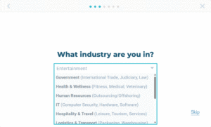 Brand Wizard Industry Selection